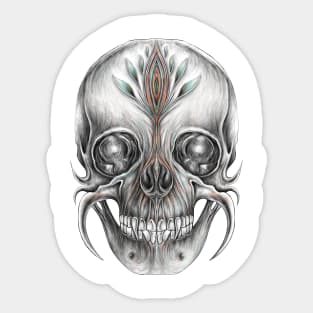 Flower Skull Sticker